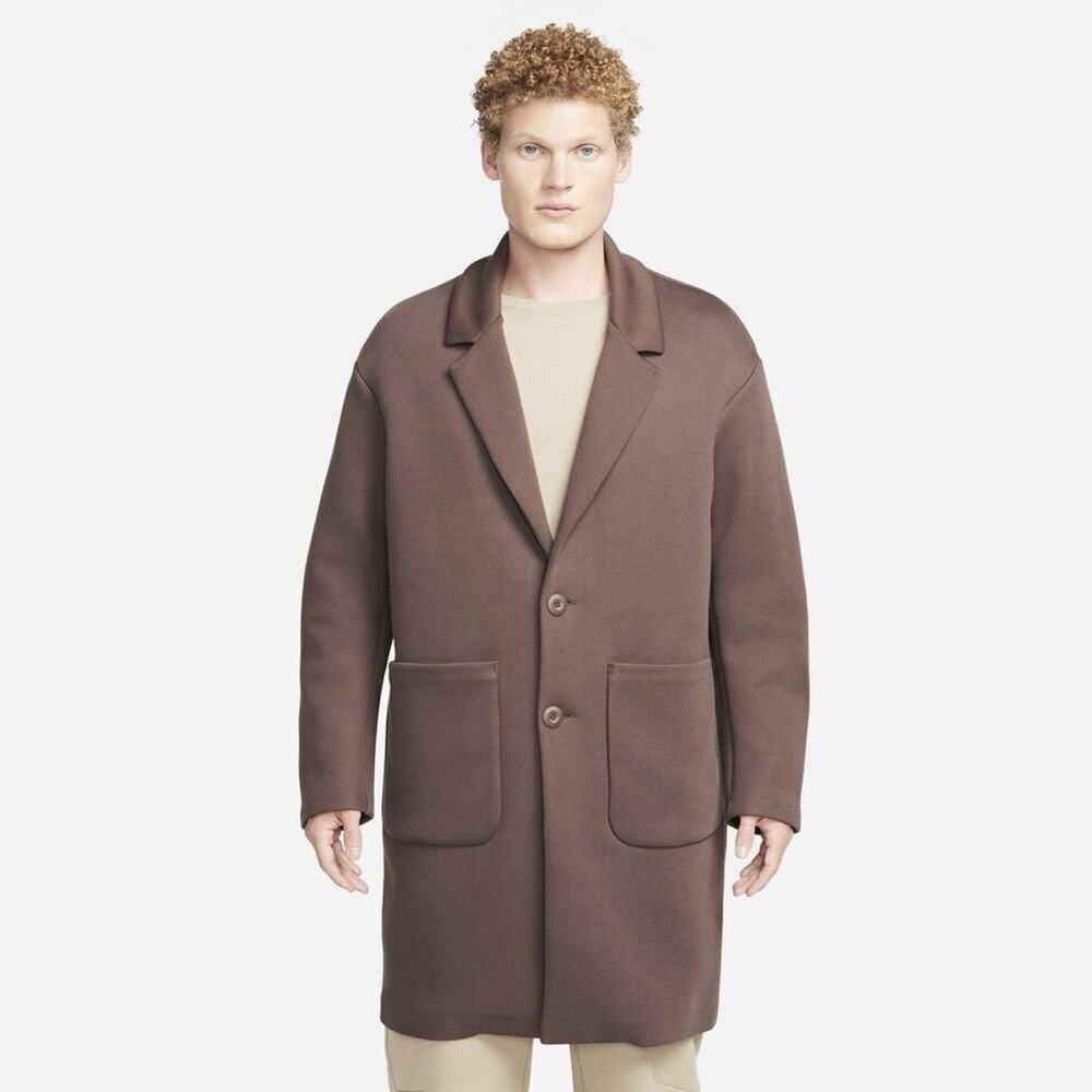 Nike Tech Fleece Reimagined Trench Brown Coat FN0601-237 Size 2XL Men's $300
